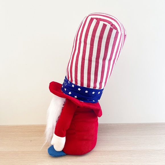 Rae Dunn 18" Weighted Gnome 4th of July USA Plush Top Hat Firecracker America - Picture 6 of 6